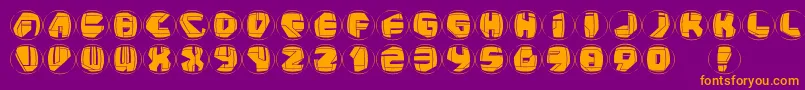 Neopanrings Font – Orange Fonts on Purple Background