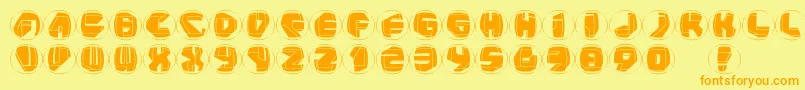 Neopanrings Font – Orange Fonts on Yellow Background