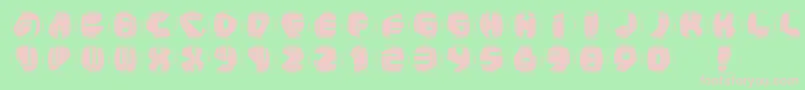 Neopanrings Font – Pink Fonts on Green Background