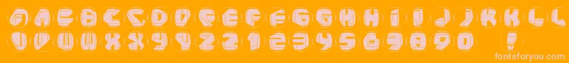 Neopanrings Font – Pink Fonts on Orange Background
