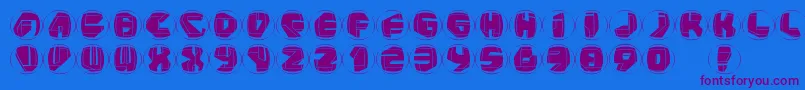 Neopanrings Font – Purple Fonts on Blue Background