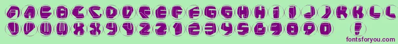 Neopanrings Font – Purple Fonts on Green Background