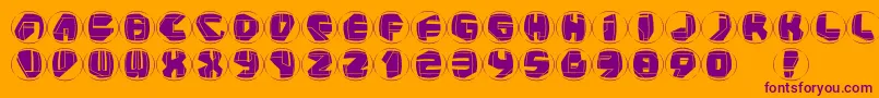 Neopanrings Font – Purple Fonts on Orange Background