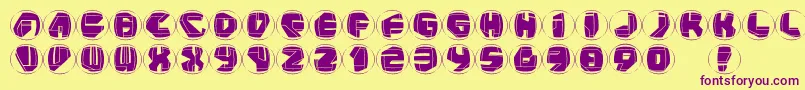 Neopanrings Font – Purple Fonts on Yellow Background