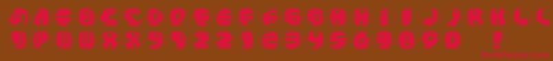 Neopanrings Font – Red Fonts on Brown Background