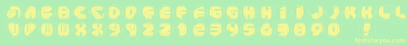 Neopanrings Font – Yellow Fonts on Green Background