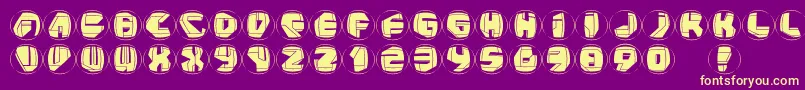 Neopanrings Font – Yellow Fonts on Purple Background