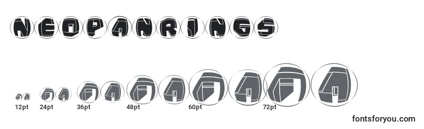 Neopanrings Font Sizes