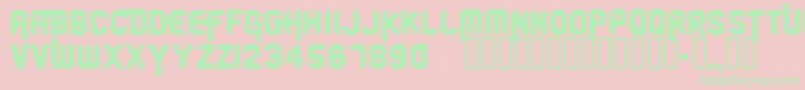 CfoldschoolpersonaluseReg Font – Green Fonts on Pink Background