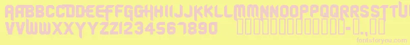 CfoldschoolpersonaluseReg Font – Pink Fonts on Yellow Background