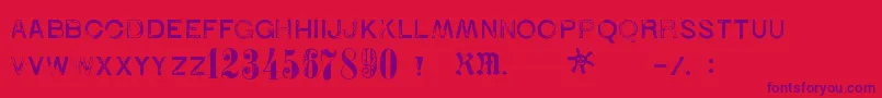 1938Stempel Font – Purple Fonts on Red Background