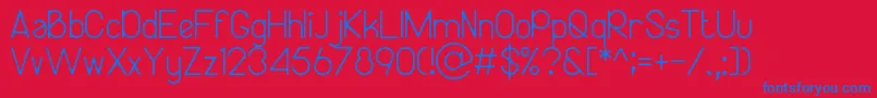 Bireun Font – Blue Fonts on Red Background