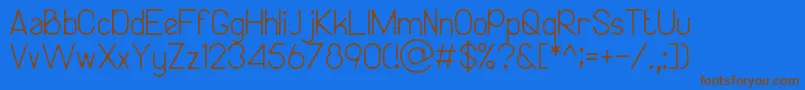Bireun Font – Brown Fonts on Blue Background