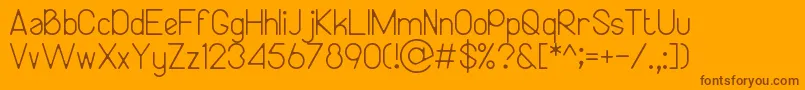 Bireun Font – Brown Fonts on Orange Background