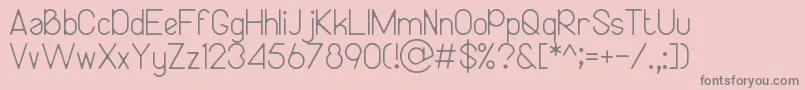 Bireun Font – Gray Fonts on Pink Background