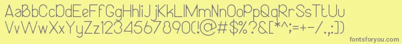 Bireun-Schriftart – Graue Schriften auf gelbem Hintergrund