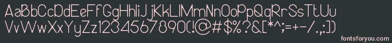 Bireun Font – Pink Fonts on Black Background