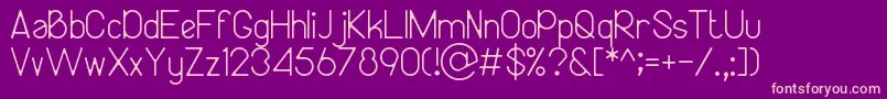 Bireun Font – Pink Fonts on Purple Background