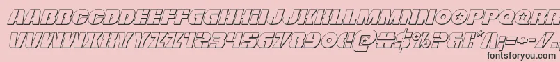 Freedomfighter3Dital Font – Black Fonts on Pink Background