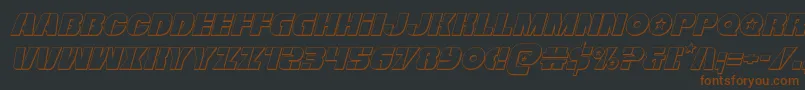 Freedomfighter3Dital Font – Brown Fonts on Black Background