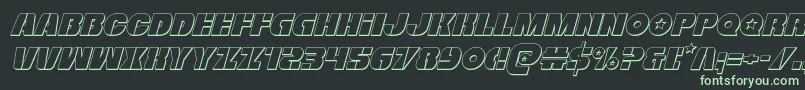 Freedomfighter3Dital Font – Green Fonts on Black Background