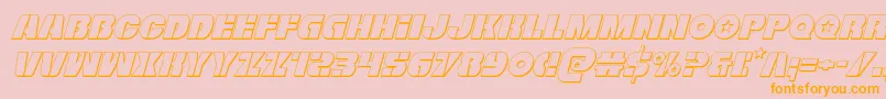 Freedomfighter3Dital Font – Orange Fonts on Pink Background