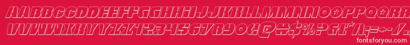 Freedomfighter3Dital Font – Pink Fonts on Red Background