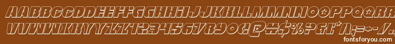 Freedomfighter3Dital Font – White Fonts on Brown Background