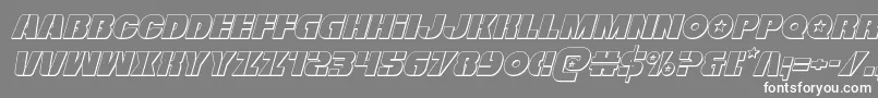 Freedomfighter3Dital Font – White Fonts on Gray Background