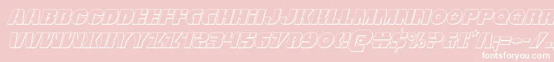 Freedomfighter3Dital Font – White Fonts on Pink Background