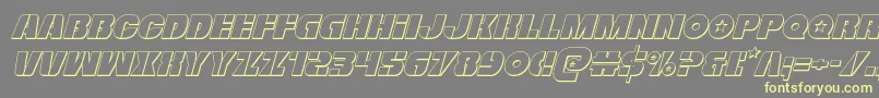 Freedomfighter3Dital Font – Yellow Fonts on Gray Background