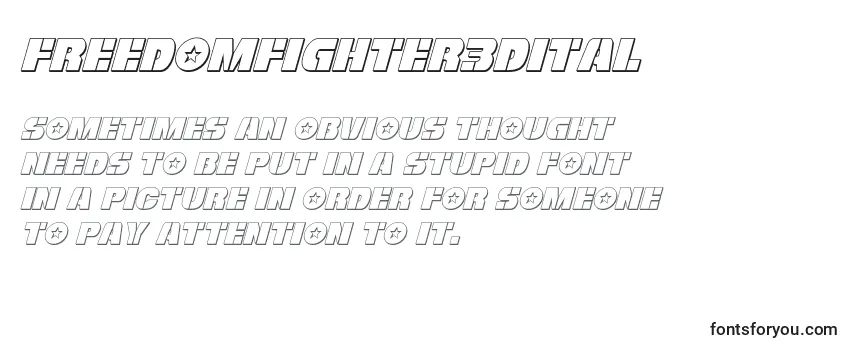 Freedomfighter3Dital Font