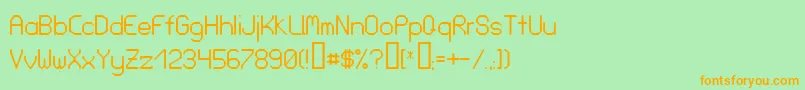 LoveParade Font – Orange Fonts on Green Background