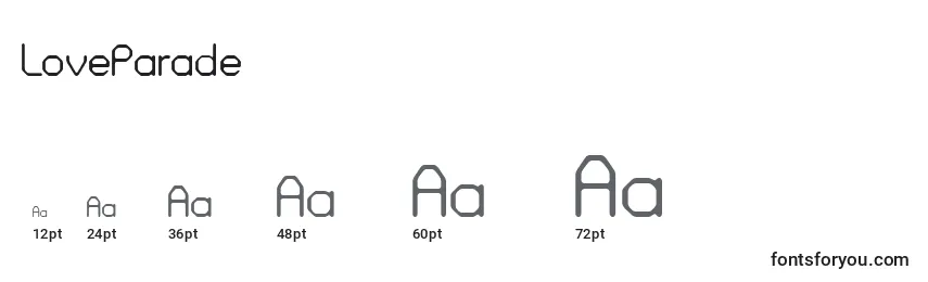 LoveParade Font Sizes