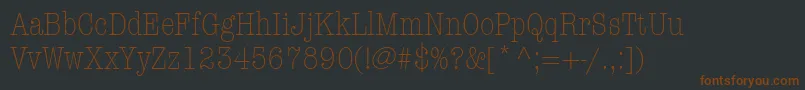 fuente ItcAmericanTypewriterLtLightCondensed – Fuentes Marrones Sobre Fondo Negro