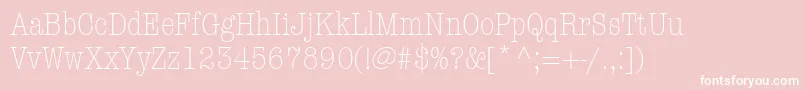 ItcAmericanTypewriterLtLightCondensed Font – White Fonts on Pink Background