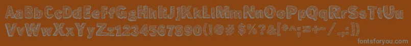 Weitere Informationen zur Nottunedtv-Schriftart Nottunedtv-Schriftart – Graue Schriften auf braunem Hintergrund
