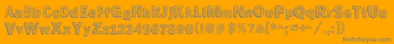 Nottunedtv Font – Gray Fonts on Orange Background