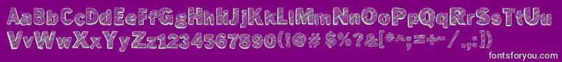 Nottunedtv Font – Green Fonts on Purple Background