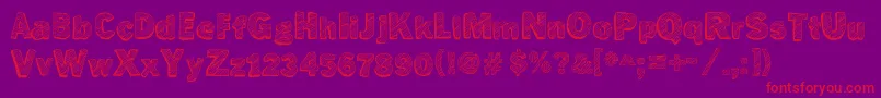 Nottunedtv Font – Red Fonts on Purple Background