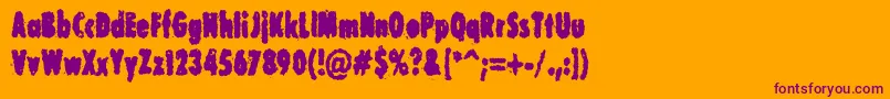 CorruptDotGov Font – Purple Fonts on Orange Background