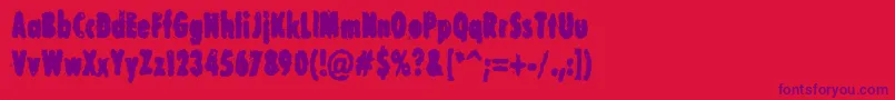 CorruptDotGov Font – Purple Fonts on Red Background