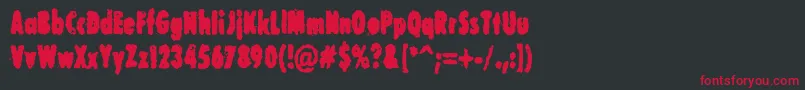 CorruptDotGov Font – Red Fonts on Black Background