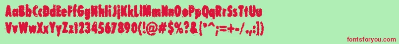 CorruptDotGov Font – Red Fonts on Green Background