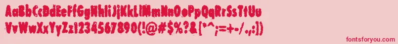 CorruptDotGov Font – Red Fonts on Pink Background