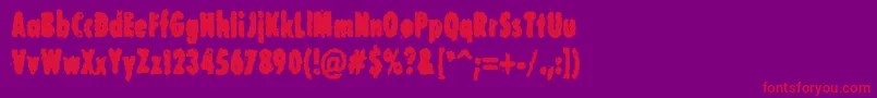 CorruptDotGov Font – Red Fonts on Purple Background