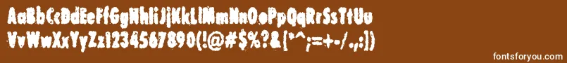 CorruptDotGov Font – White Fonts on Brown Background