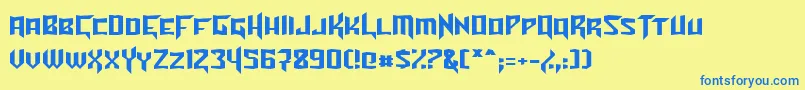 En savoir plus sur la police TurokNormal Police TurokNormal – polices bleues sur fond jaune