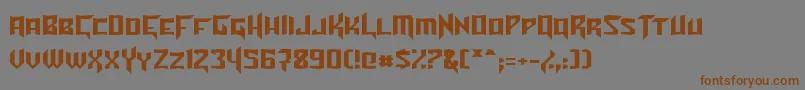 Fonte TurokNormal – fontes marrons em um fundo cinza