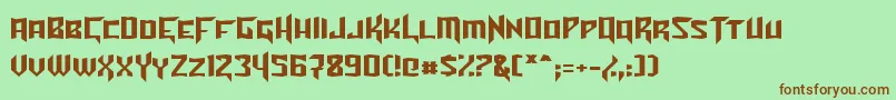 TurokNormal Font – Brown Fonts on Green Background